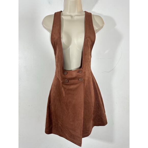 JACK by BB DAKOTA faux suede jumper overall skirt Womans‎ XS retro - Picture 1 of 8
